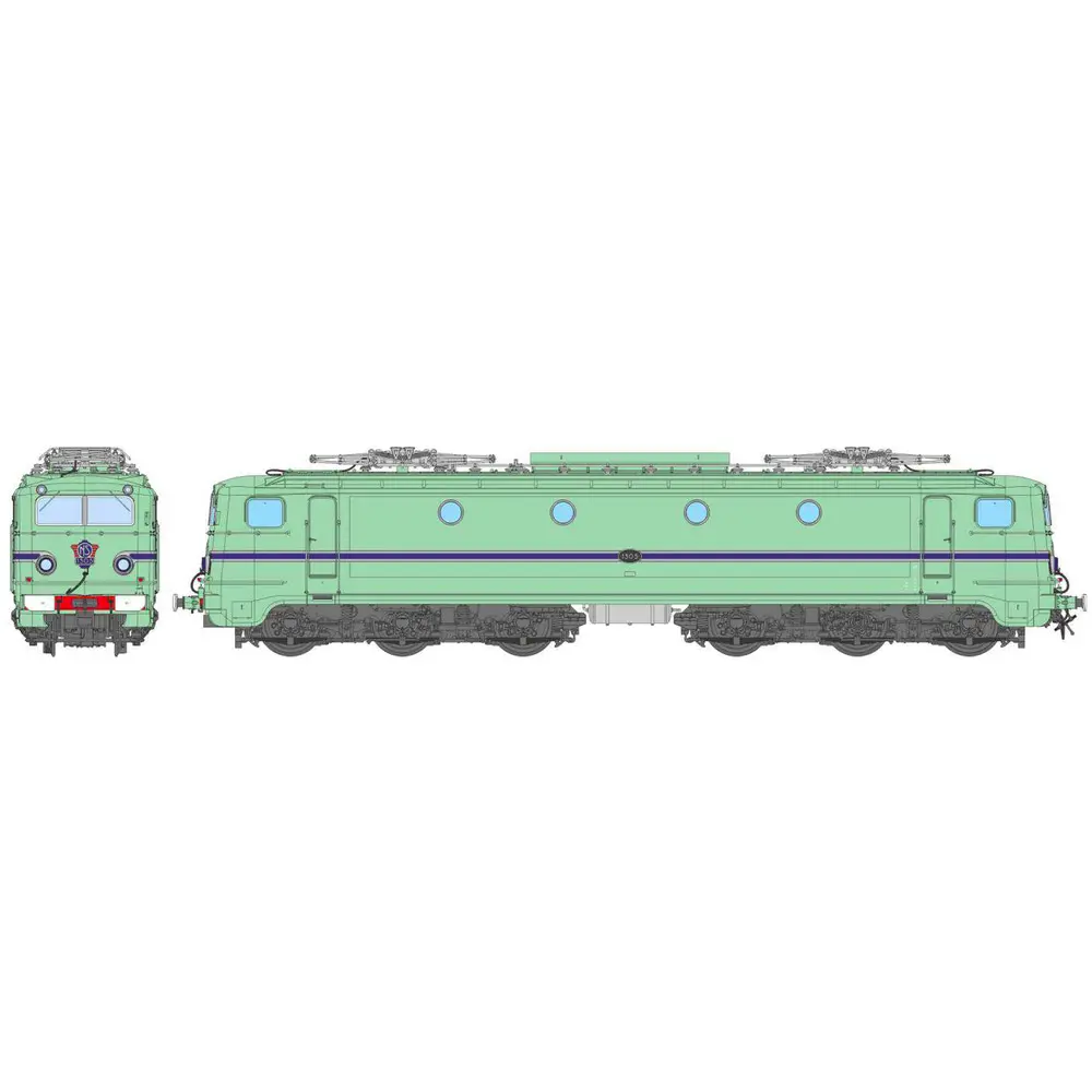 Locomotive électrique série 1300 N°1302, livrée vert turquoise origine - Ree Modèles NS1300-1SAC - HO 1/87 - NS - Ep III - Digital sound - 3R