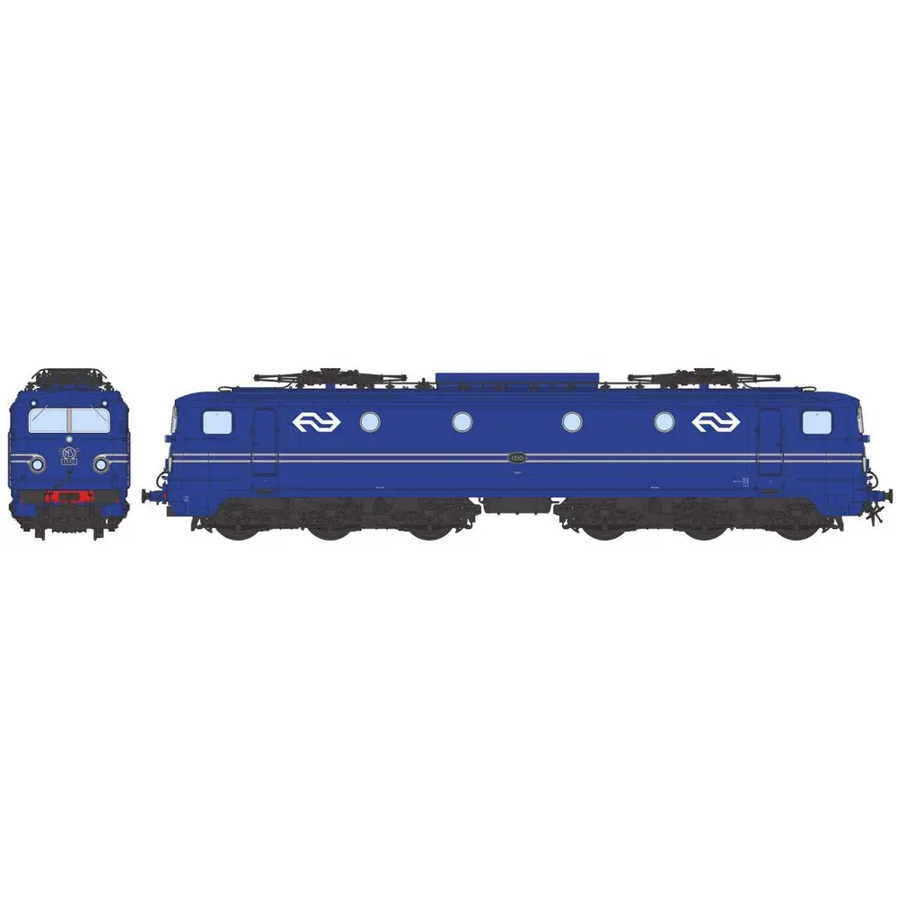 Locomotive électrique série 1300 N°1310, livrée bleu de Berlin, 3 phares, logo NS blanc - Ree Modèles NS1300-3 - HO 1/87 - NS - Ep IV - Analogique - 2R