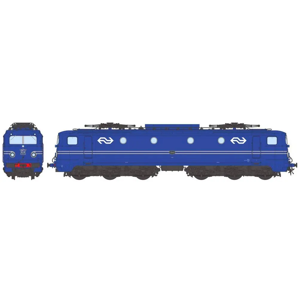 Locomotive électrique série 1300 N°1310, livrée bleu de Berlin, 3 phares, logo NS blanc - Ree Modèles NS1300-3S - HO 1/87 - NS - Ep IV - Digital sound - 2R