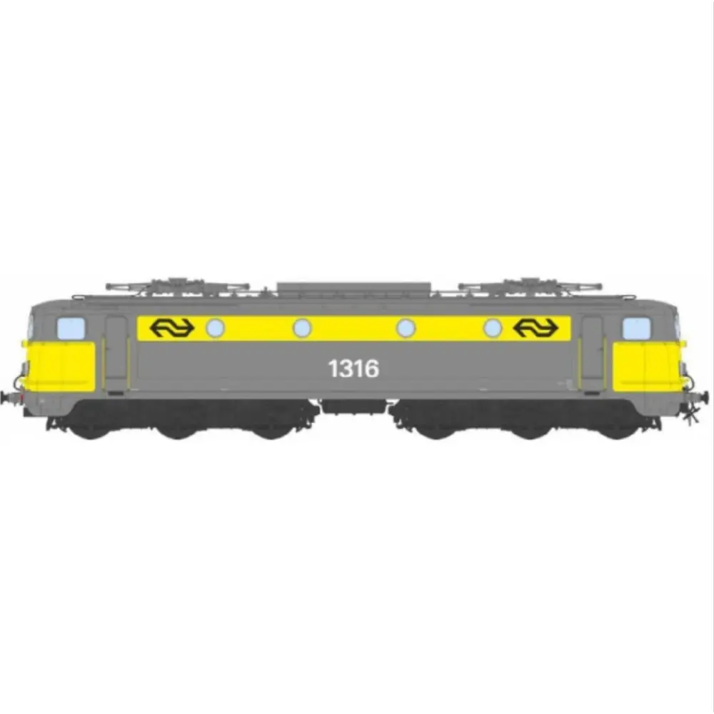Locomotive électrique série 1300 N°1316, livrée grise et jaune - Ree Modèles NS1300-4 - HO 1/87 - NS - Ep IV - Analogique - 2R