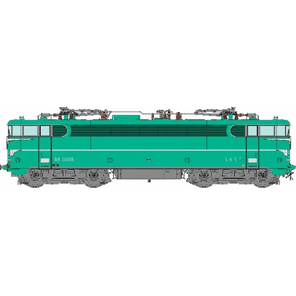 Locomotive électrique BB 20005 Prototype - REE MB256 - SNCF - HO 1/87 - EP III-IV - 2R - ANALOGIQUE