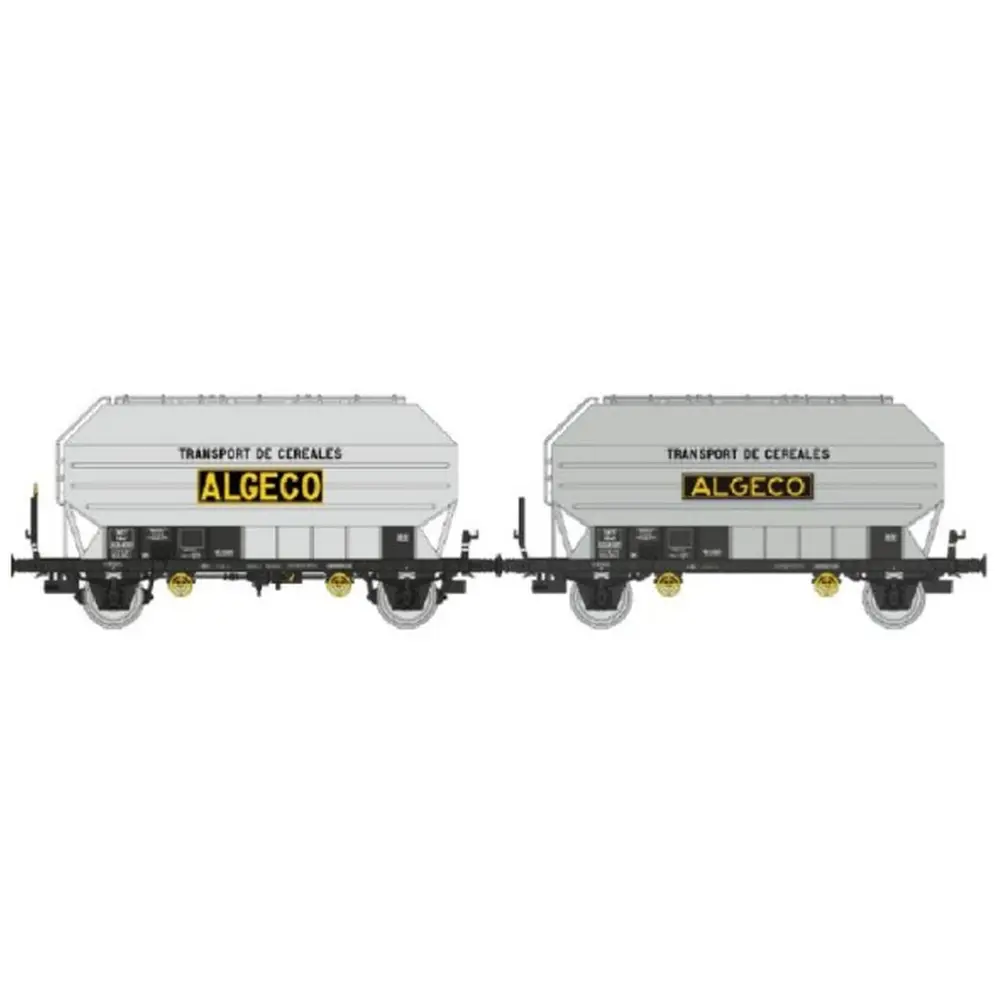 Coffret de 2 wagons céréaliers FRANGECO « ALGECO » - REE WB893 - SNCF - HO 1/87 - EP III