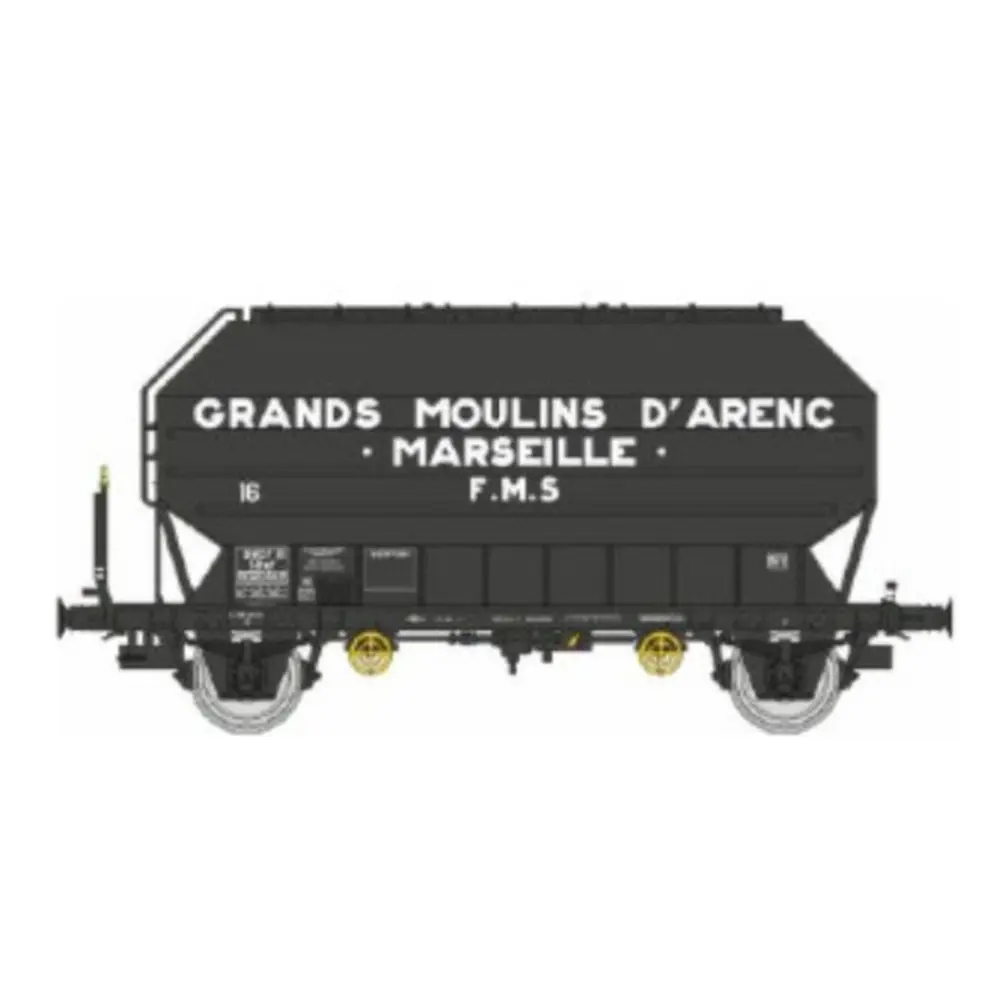 Wagon céréalier FRANGECO « GRANDS MOULINS D’ARENC » - REE WB894 - SNCF - HO 1/87 - EP III