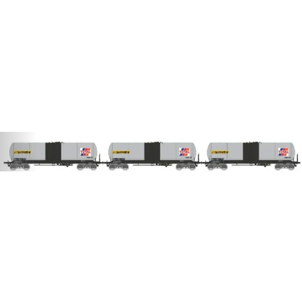 Set de 3 wagons citernes ANF "TOTAL/SIMOTRA" - REE WB941 - SNCF - HO 1/87 - EP V
