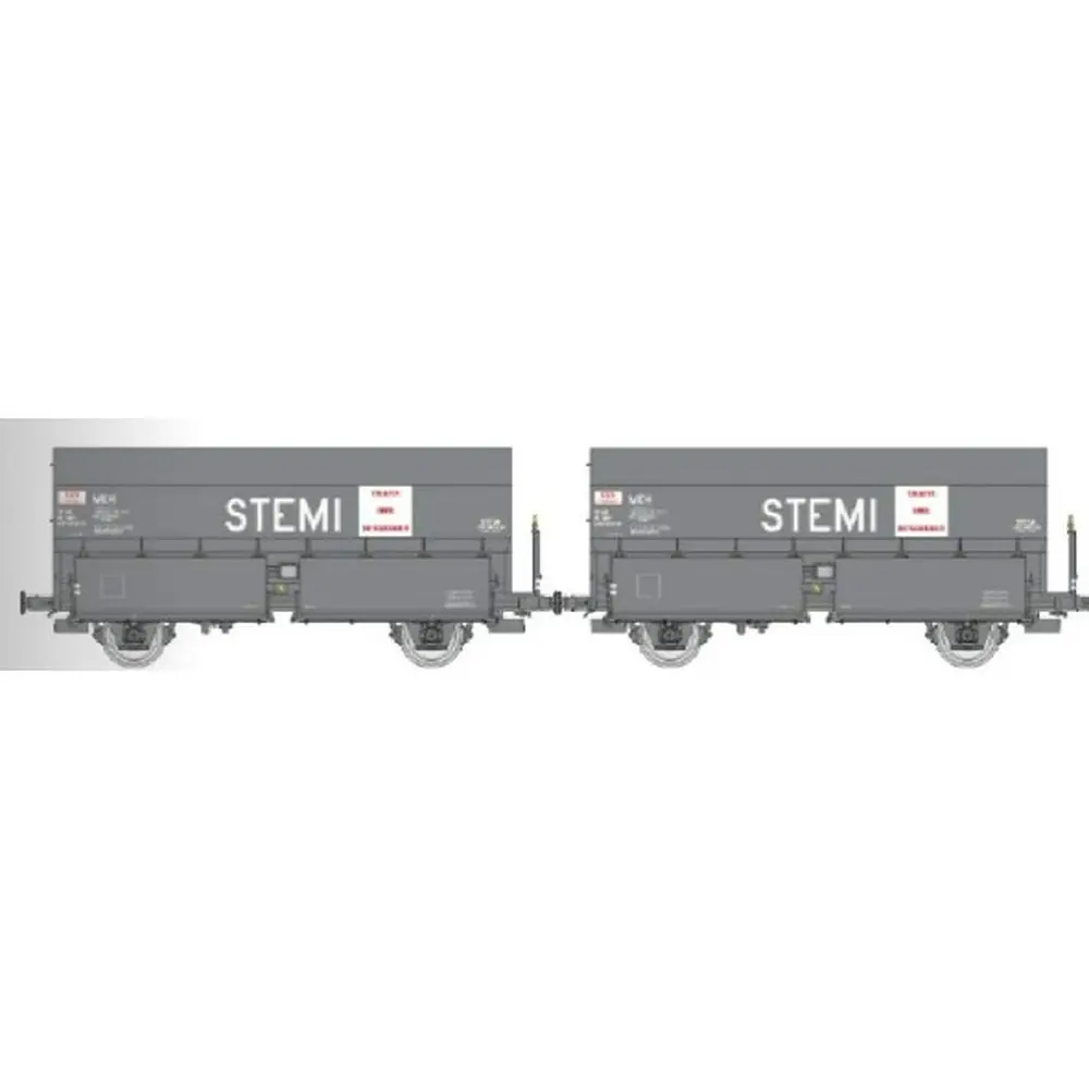 Coffret de 2 wagons coke MH45 « STEMI » - REE WB967 - SNCF - HO 1/87 - EP IV-V