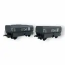 Coffret de 2 wagons coke MH45 « STEMI » - REE WB967 - SNCF - HO 1/87 - EP IV-V
