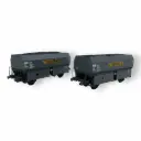 Coffret de 2 wagons coke MH45 « SIMOTRA » - REE WB968 - SNCF - HO 1/87 - EP IV-V