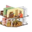 Murs et Cloisons (habitats) (à découper) - Régions et Compagnies AME001 - HO 1/87