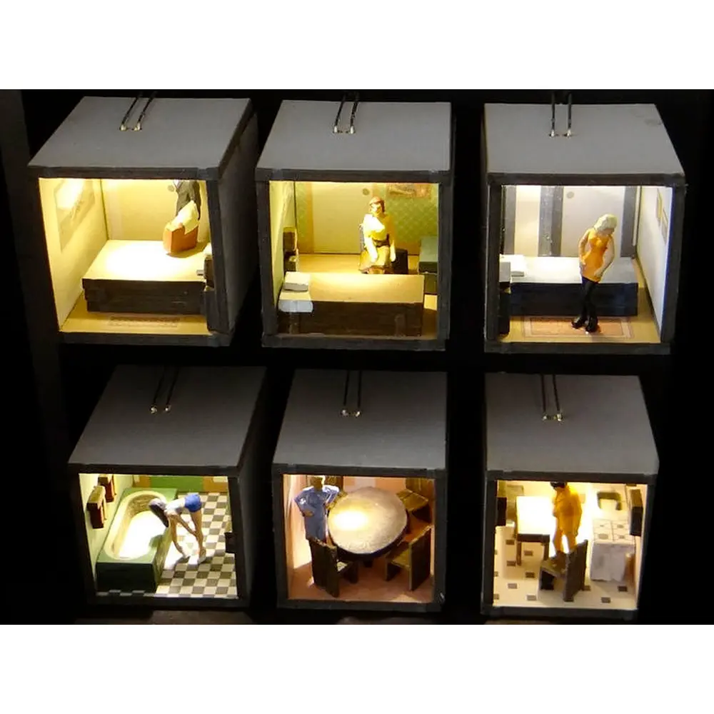 Aménagements intérieurs éclairés (Grande maison 6 pièces) - Régions et Compagnies AME007 - HO 1/87