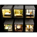 Aménagements intérieurs éclairés (Grande maison 6 pièces) - Régions et Compagnies AME007 - HO 1/87