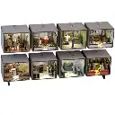 8 Petites boutiques aménagées et éclairées - Régions et Compagnies AME014 - HO 1/87