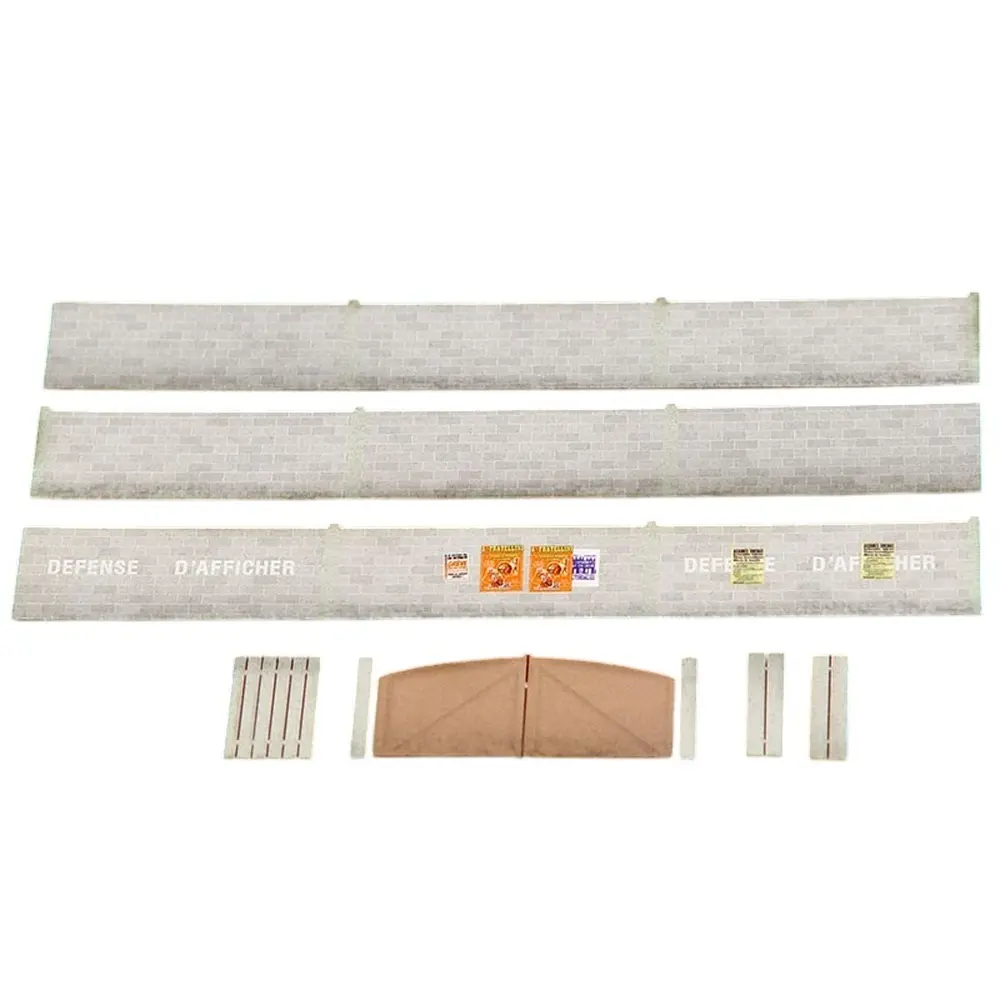 Murs en parpaings (avec et sans affiches) - Régions et Compagnies VIL027 - HO 1/87