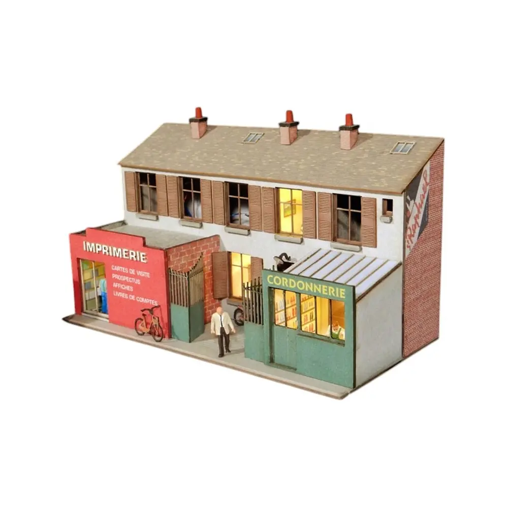 Petit immeuble avec 2 échoppes - Régions et Compagnies VIL650 - HO 1/87
