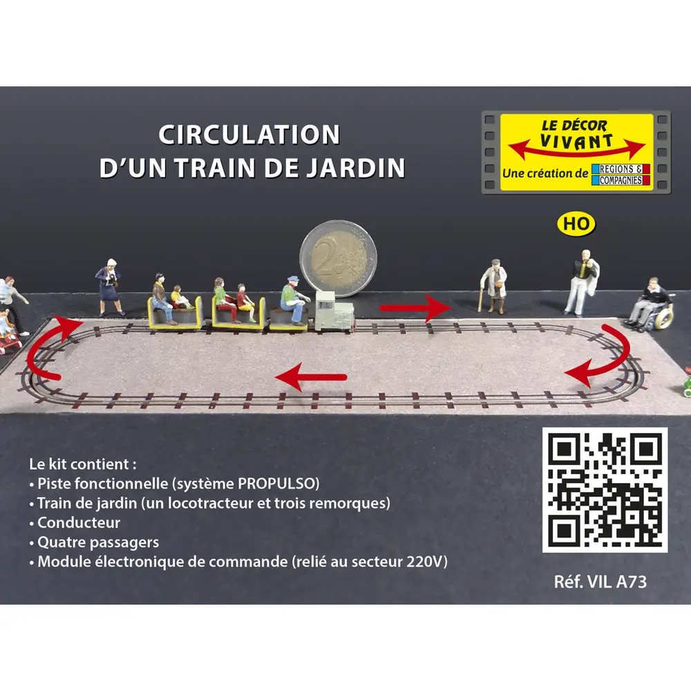 Circulation d’un train de jardin - Régions & Compagnies VILA73 - HO 1/87