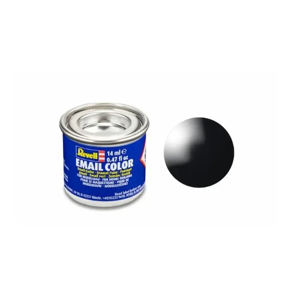 Peinture Émaillée Noir Brillant RAL 9005, 14ml - Revell 32107