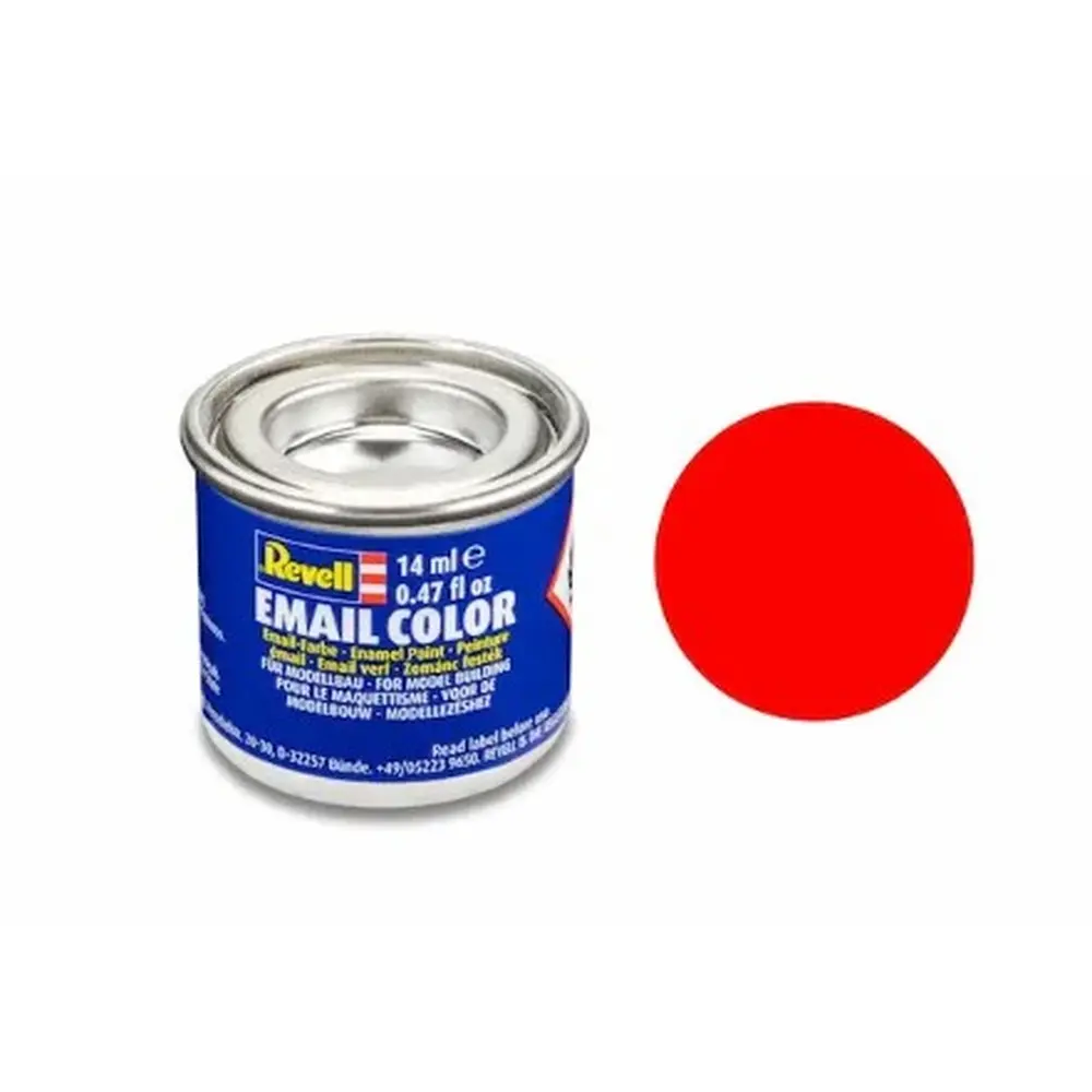 Peinture Émaillée Orange Fluo Mat RAL 2005, 14ml - Revell 32125
