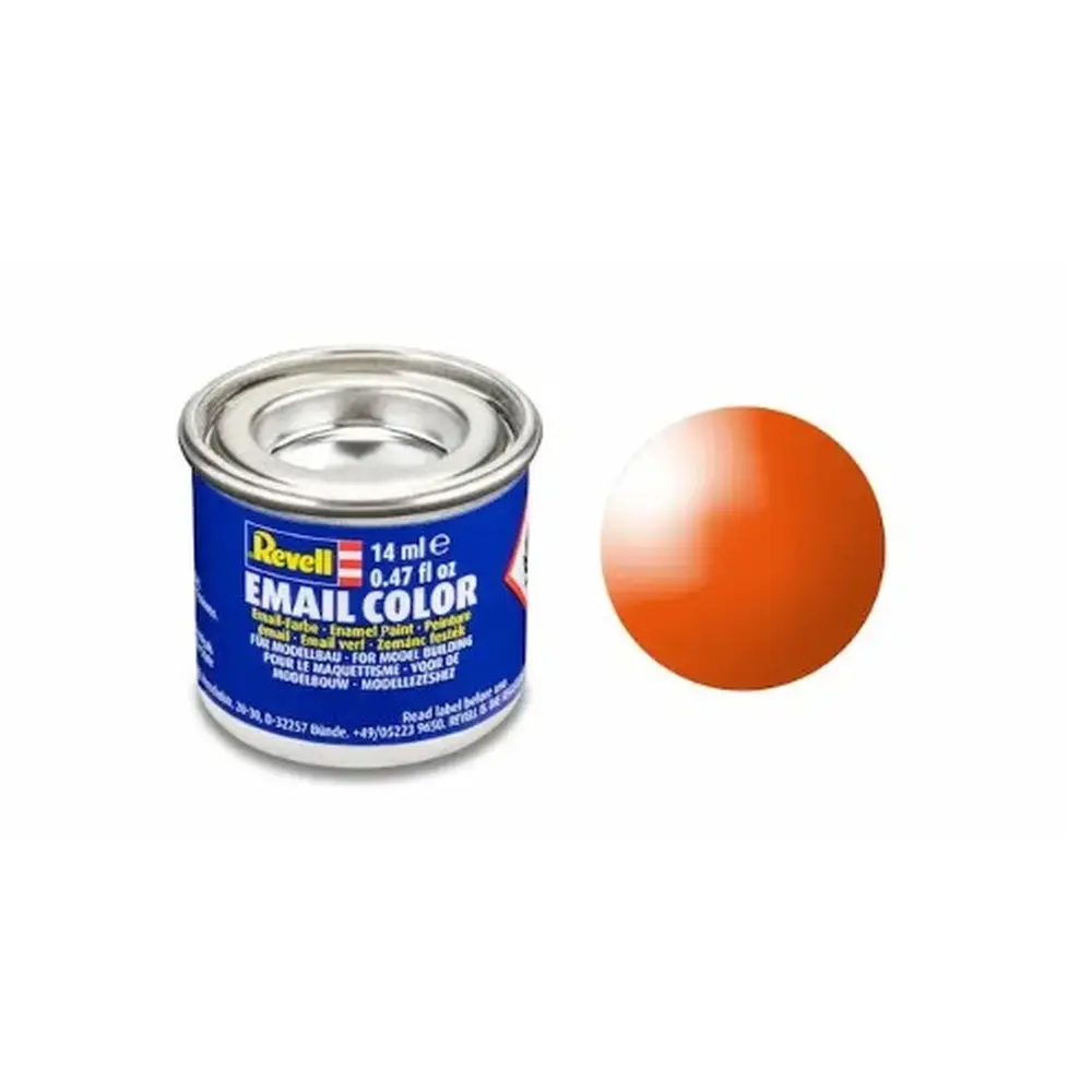 Peinture Émaillée Orange Brillant RAL 2004, 14ml - Revell 32130