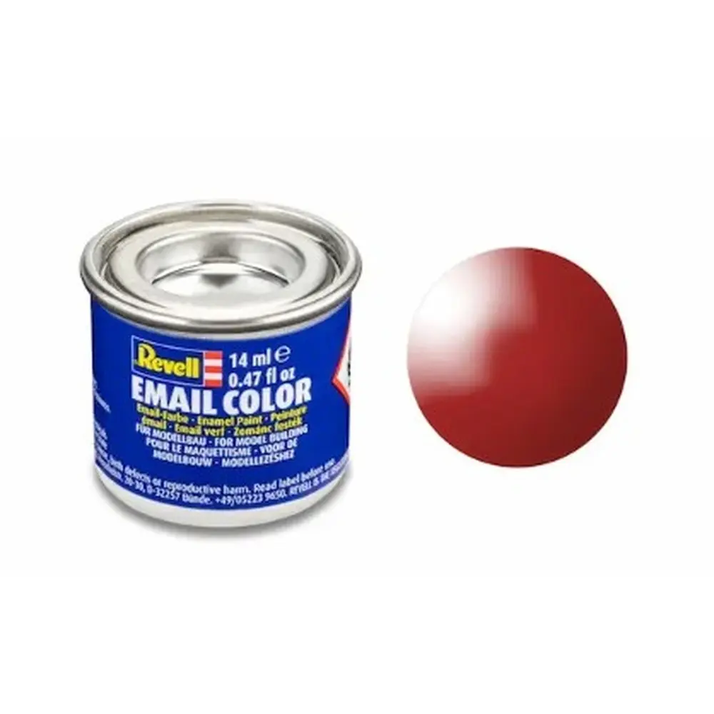 Peinture Émaillée Rouge Feu Brillant RAL 3000, 14ml - Revell 32131