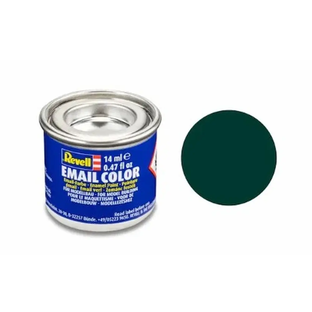 Peinture Émaillée Noir-Vert Mat, 14ml - Revell 32140