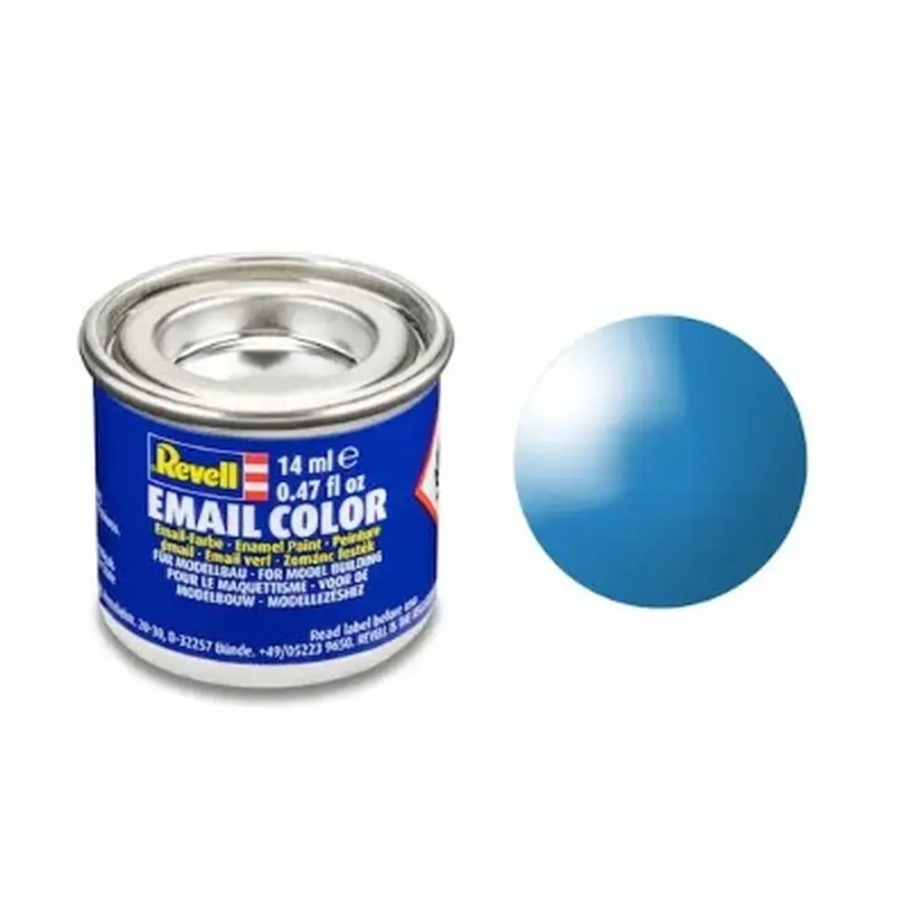 Peinture Émaillée Bleu Clair Brillant RAL 5012, 14ml - Revell 32150