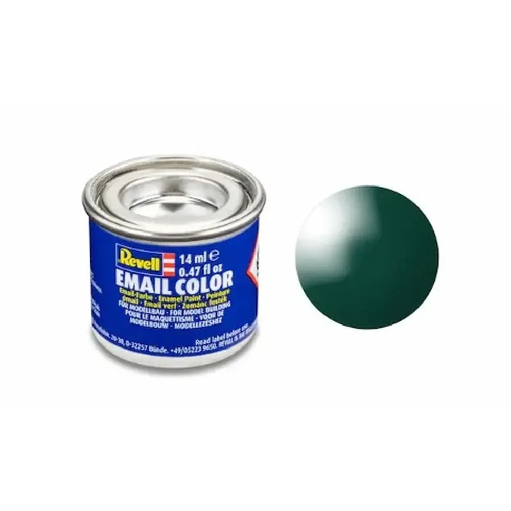 Peinture Émaillée Vert Mousse Brillant RAL 6005, 14ml - Revell 32162