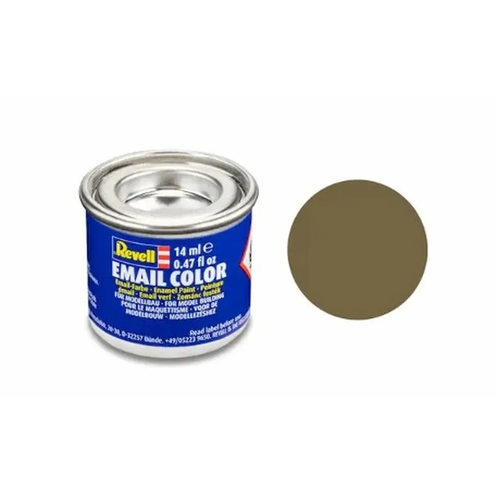 Peinture Émaillée Brun Kaki Mat RAL 7008, 14ml - Revell 32186