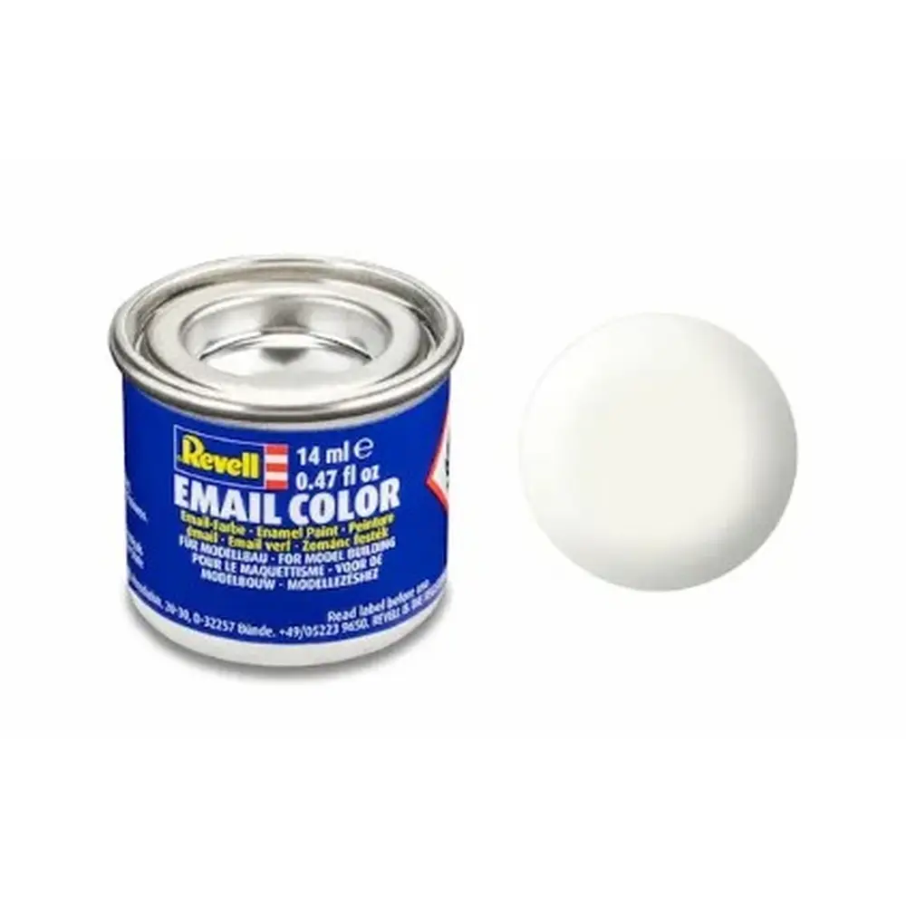 Peinture Émaillée Blanc Semi-Brillant RAL 9010, 14ml - Revell 32301