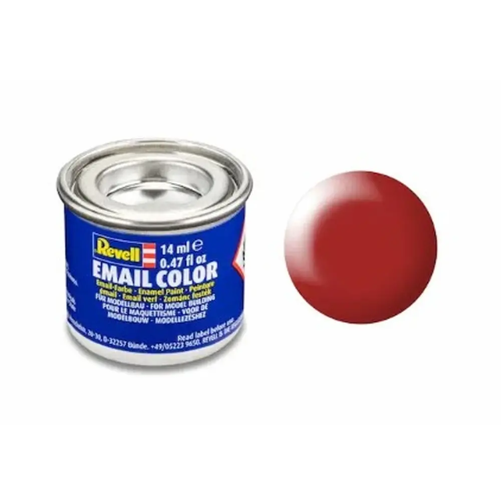 Peinture Émaillée Rouge Feu Semi-Brillant RAL 3000, 14ml - Revell 32330