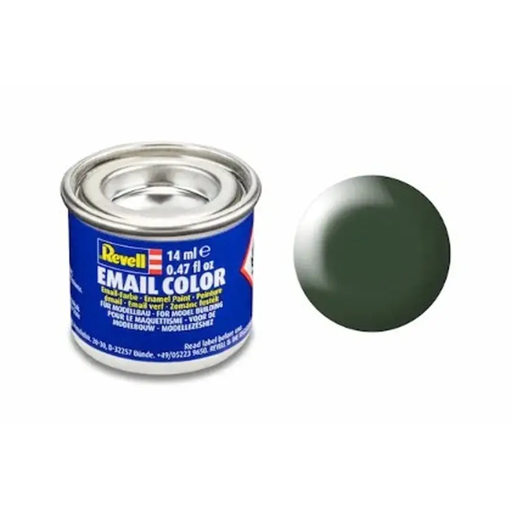 Peinture Émaillée Vert Foncé Semi-Brillant RAL 6020, 14ml - Revell 32363