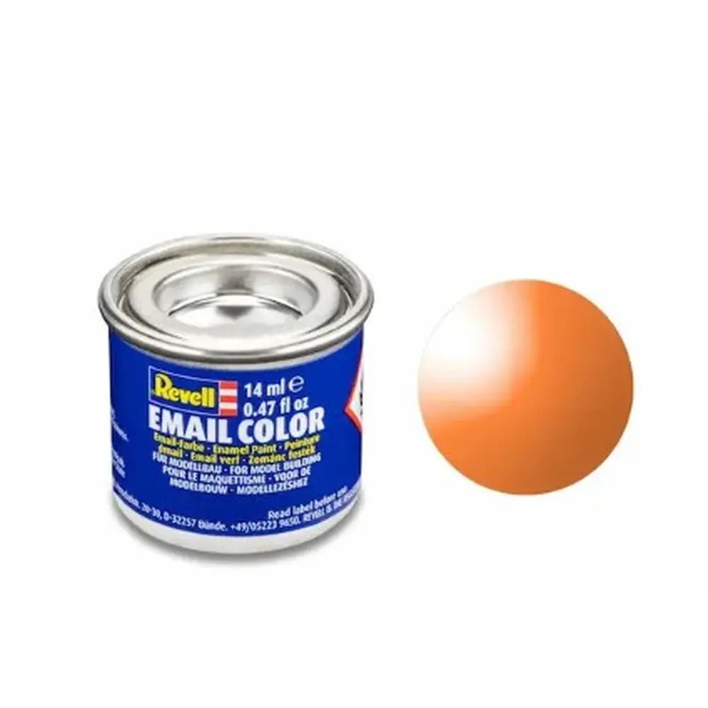 Vernis Émaillé Incolore Teinté Orange, 14ml - Revell 32730