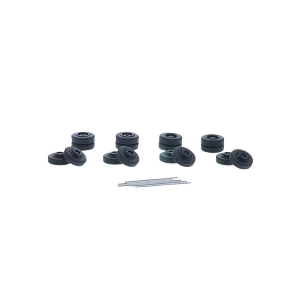 Jeu de Roues Noir Steel  RIMS - RIETZE 70318 - HO 1/87