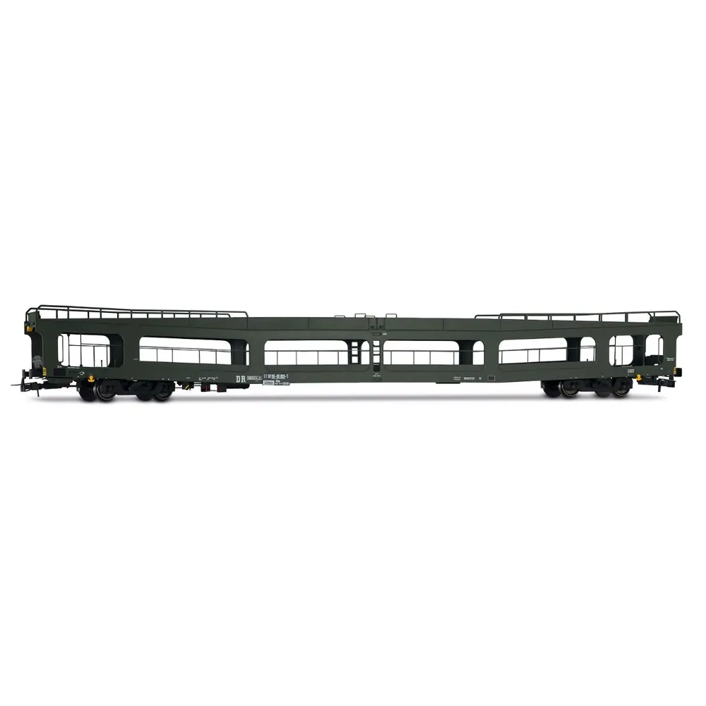 Wagon transporteur de voitures DDm 916 DB AG, livrée verte - Rivarossi HR4381 - HO 1/87 - Ep IV - 2R