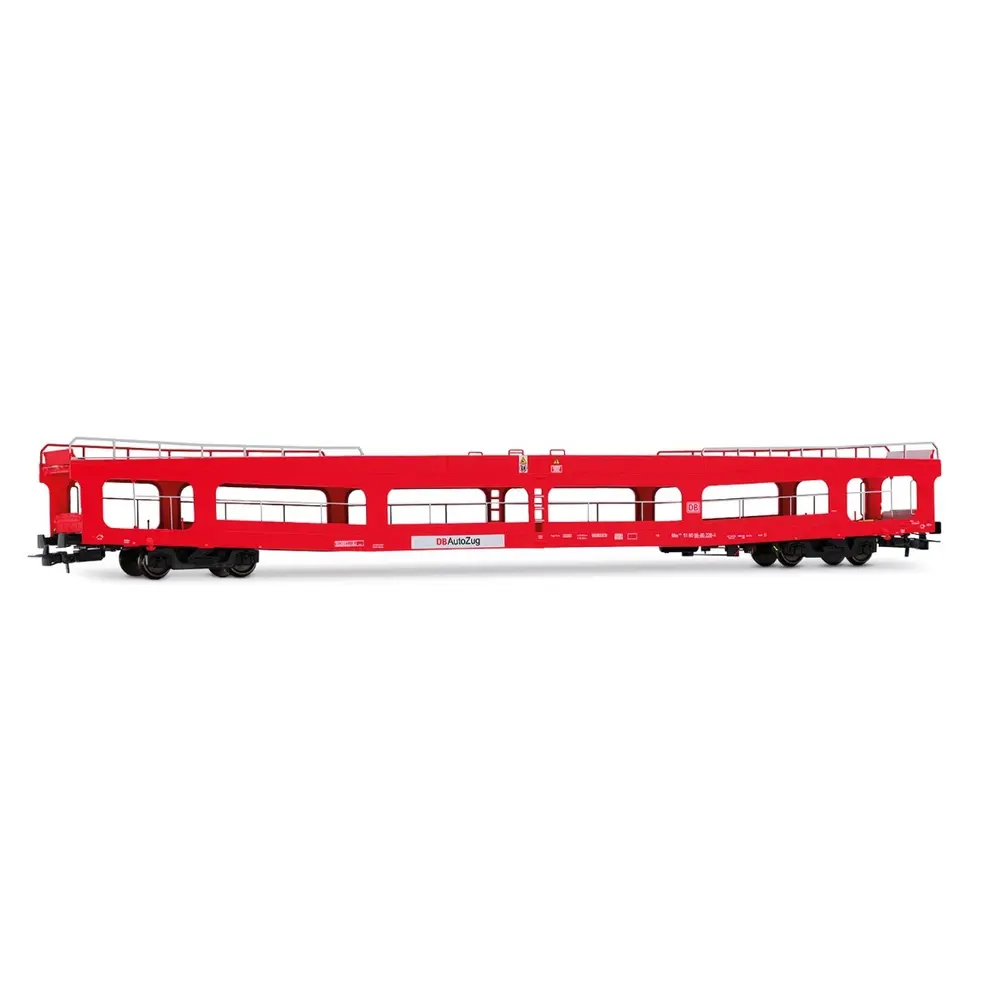 Wagon transporteur de voitures DDm 916 "Autozug", livrée rouge-gris - Rivarossi HR4382 - HO 1/87 - Ep V - 2R
