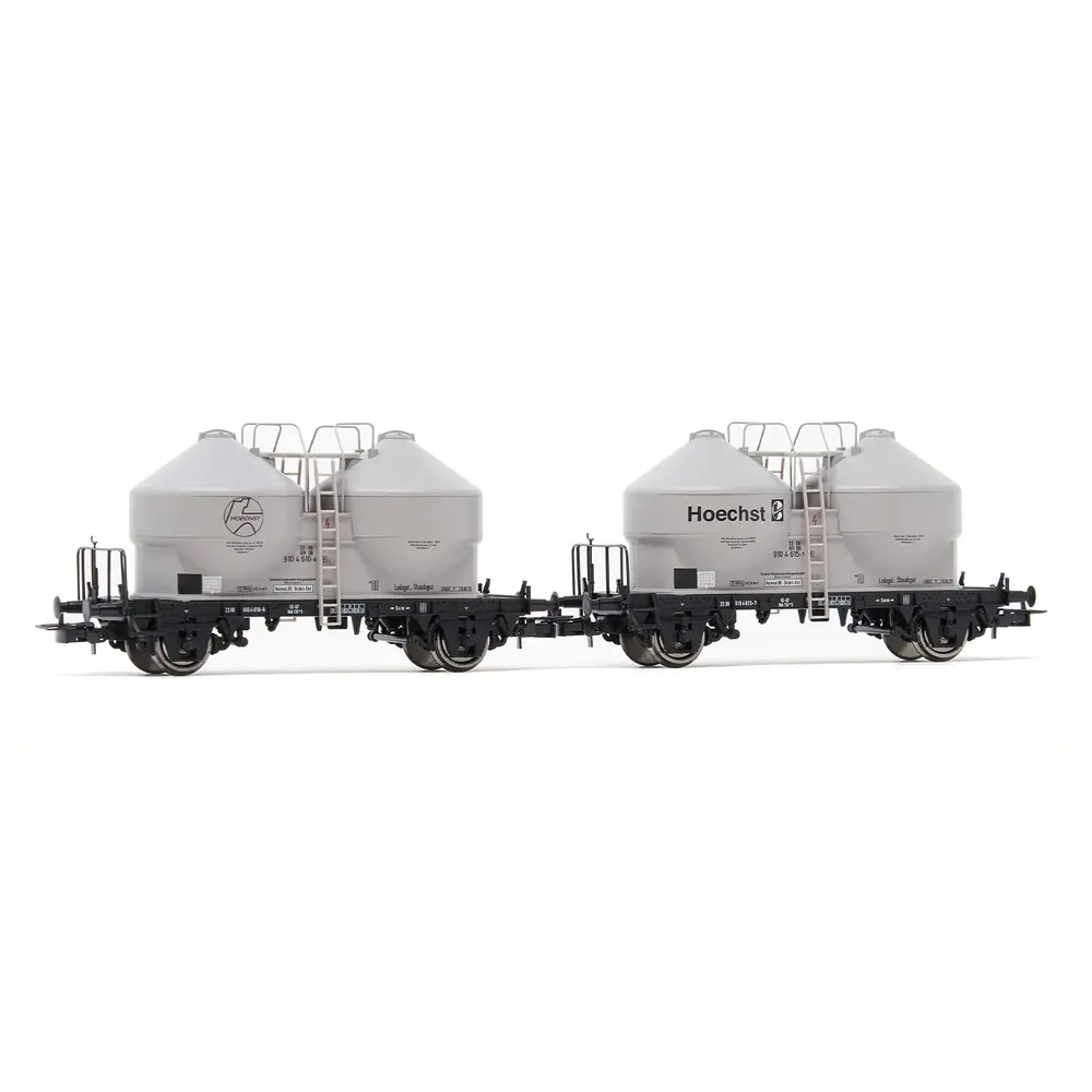 Coffret de 2 wagons silos HOCHST - Rivarossi HR6574 - HO 1/87 - DB - EP IV