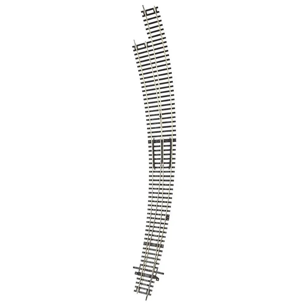 Aiguillage Courbe Long Gauche BWl9/10 R9 826.4 mm 30° ROCO 42476/42478 - HO 1/87 - Code 83
