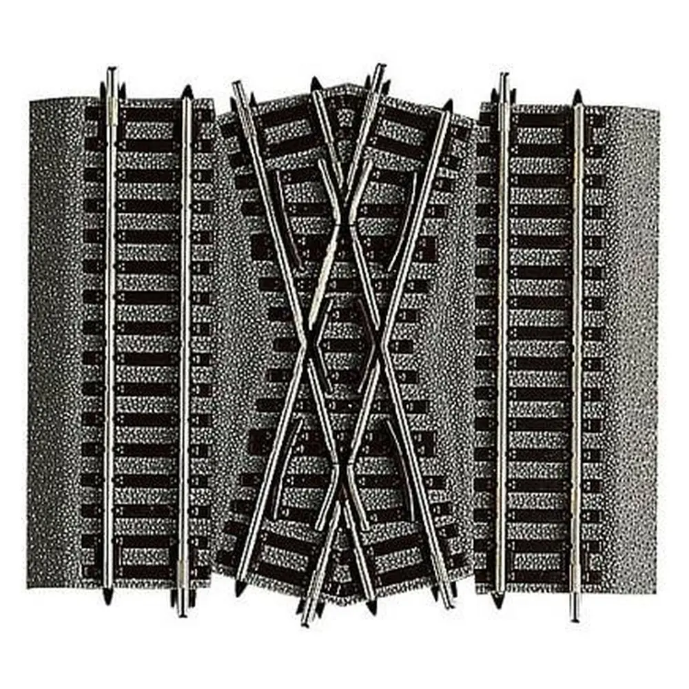 Croisement jonction voie double DGV15 - 30° 115 mm ROCO 42598 - HO Code 83 [ROCO LINE]