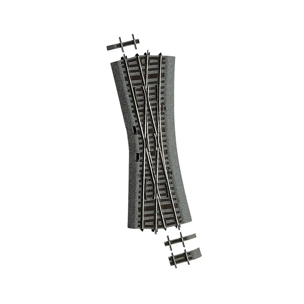 Traversée Jonction Simple EKW15 R 531 mm 15° - ROCO 42547 (ex 42546) HO 1/87 - Code 83 [ROCO LINE]