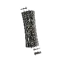 Traversée Jonction Double DKW15 Roco 42594/42595 - R 1050 mm- 15° - HO : 1/87 - Code 83