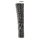 Aiguillage long Gauche Wl10 R 1946 mm 10° - ROCO 42580/42582 - HO Code 83 [ROCO LINE]