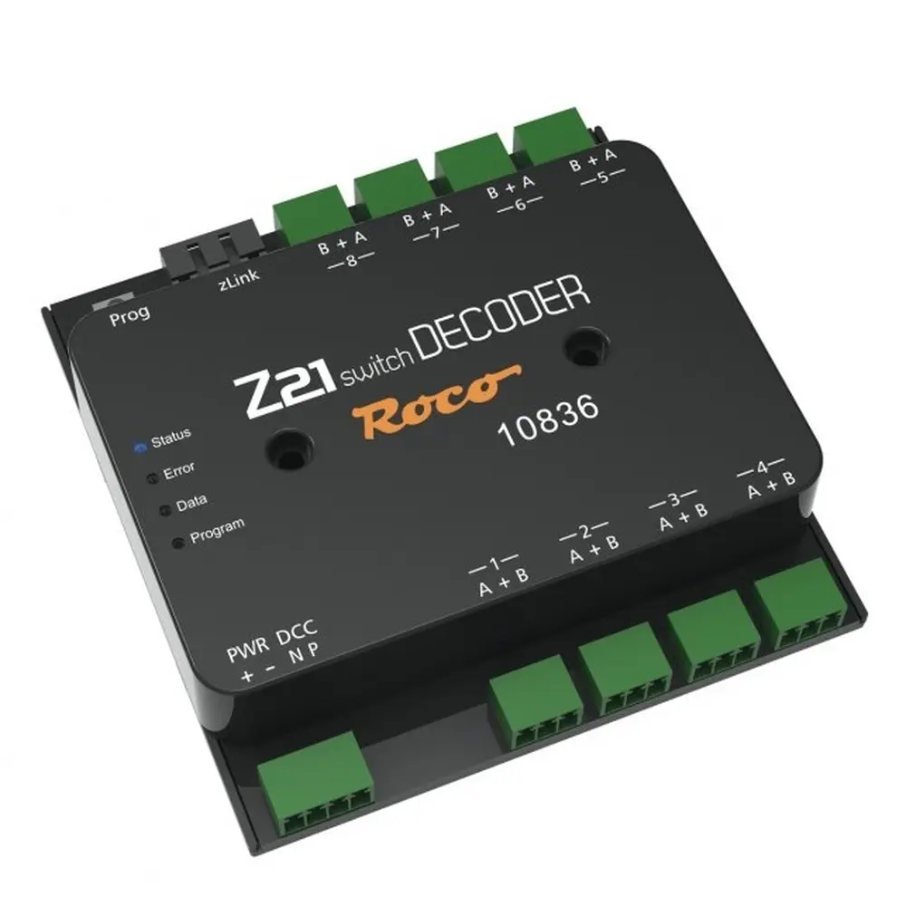 Module Z21 Switch pour 8 aiguillages ou 16 accessoires type lampes - Roco 10836 - Échelle universelle