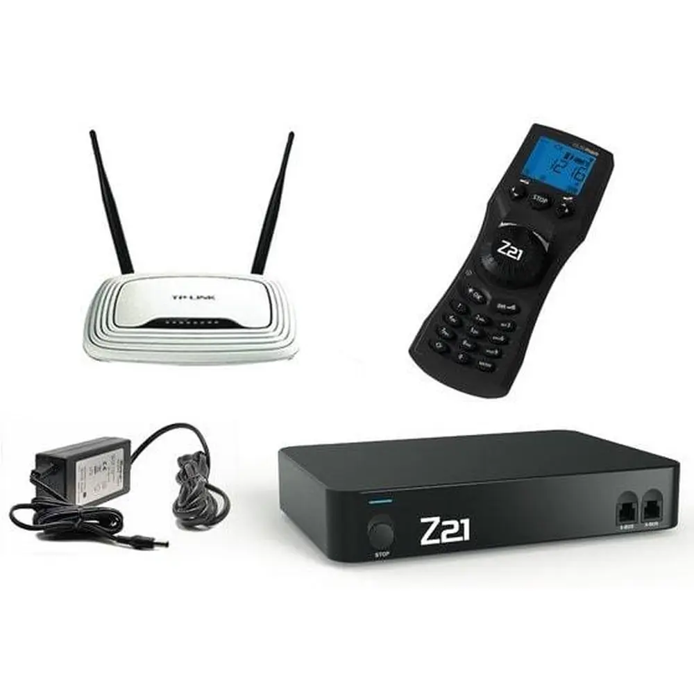 Coffret centrale Z21 noire avec routeur wifi et télécommande sans fil - Roco 10834