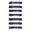 Coffret de 7 voitures Nightjet - Roco 5500004 - HO 1/87 - ÖBB - Ep VI - 2R