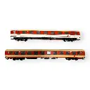 Coffret de 2 voitures du train "Arlberg-Express" - Roco 6200078 - ÖBB - HO 1/87 - EP. IV - 2R
