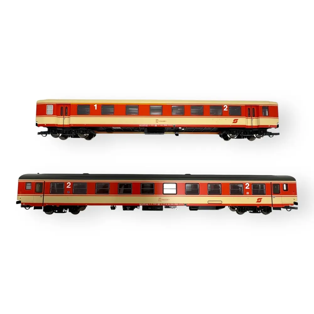 Coffret de 2 voitures voyageurs du train "Arlberg-Express" - ROCO 6200079 - ÖBB - HO 1/87 - EP. IV - 2R