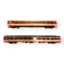 Coffret de 2 voitures voyageurs du train "Arlberg-Express" - ROCO 6200079 - ÖBB - HO 1/87 - EP. IV - 2R