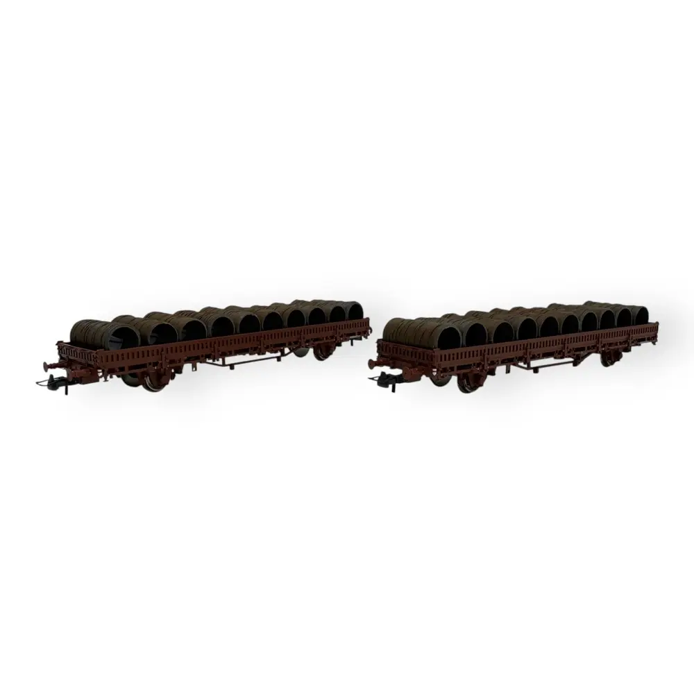 Coffret de 2 wagons ranchers pivotants - Roco 6600119 - SNCF - EP. IV