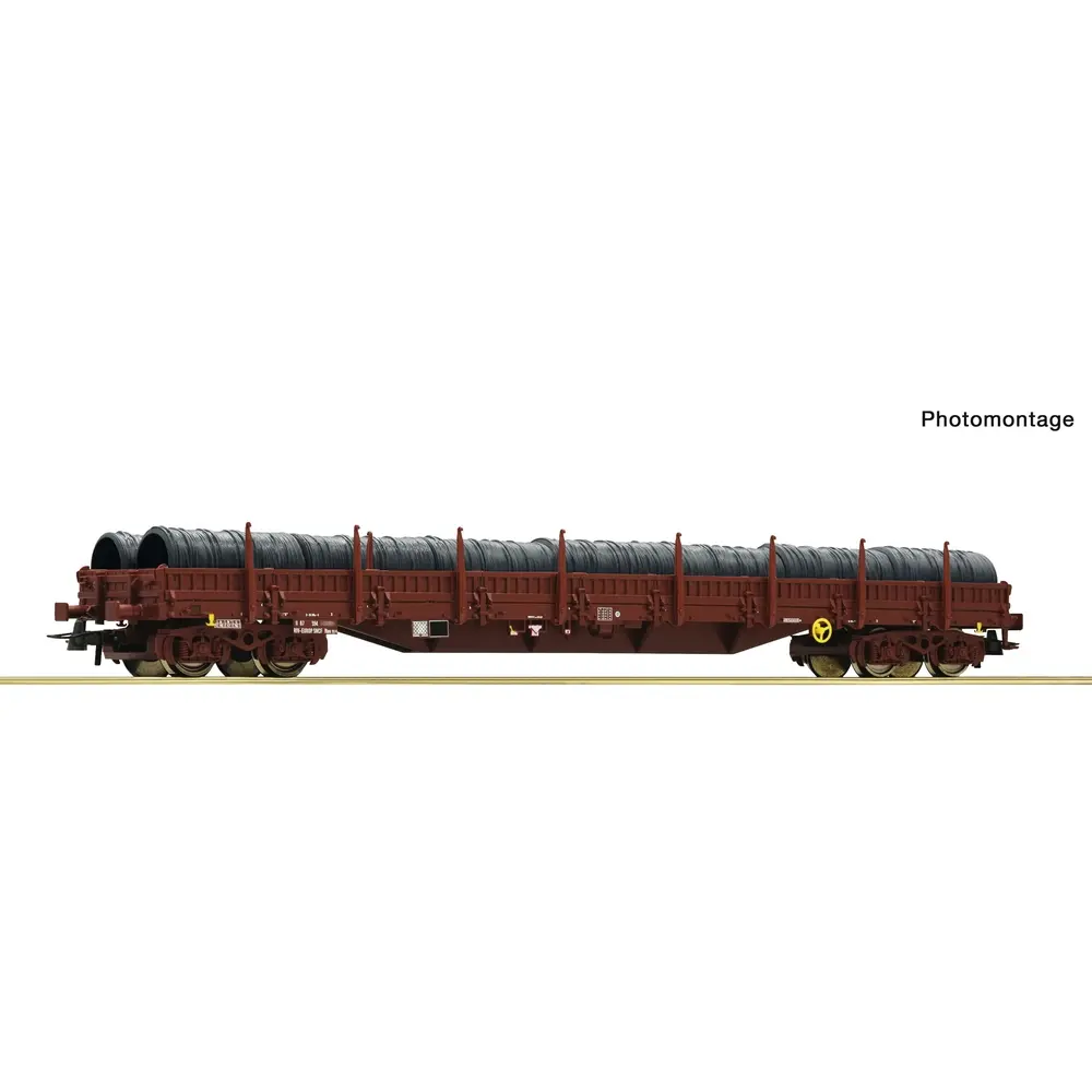 Wagon à ranchers porte-grumes à 4 essieux - Roco 6600184 - SNCF -  HO 1/87 - EP. V, VI