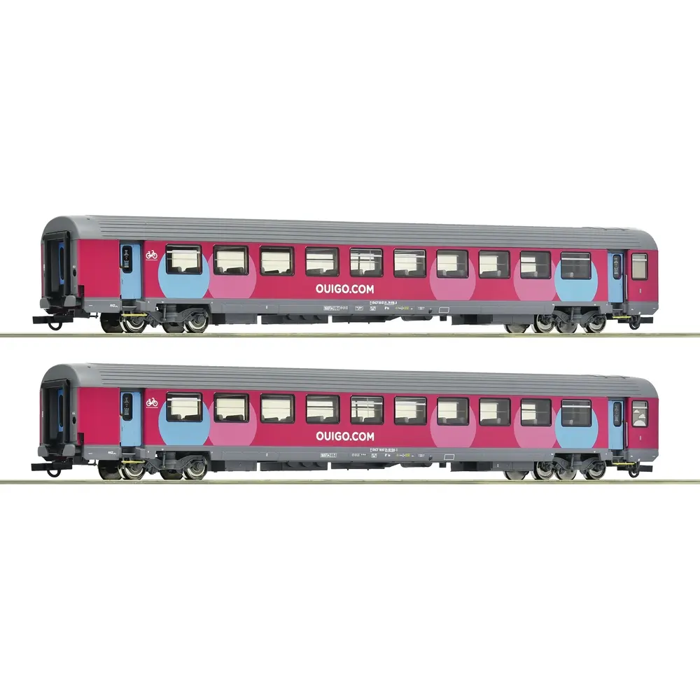 Coffret de 2 voitures voyageurs corail - Roco 6200024 - SNCF - HO 1/87 - EP. VI