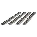 4 rails droits avec ballast, 220 mm, avec panneau de connexion - Rokuhan 7297009 - Z 1/220