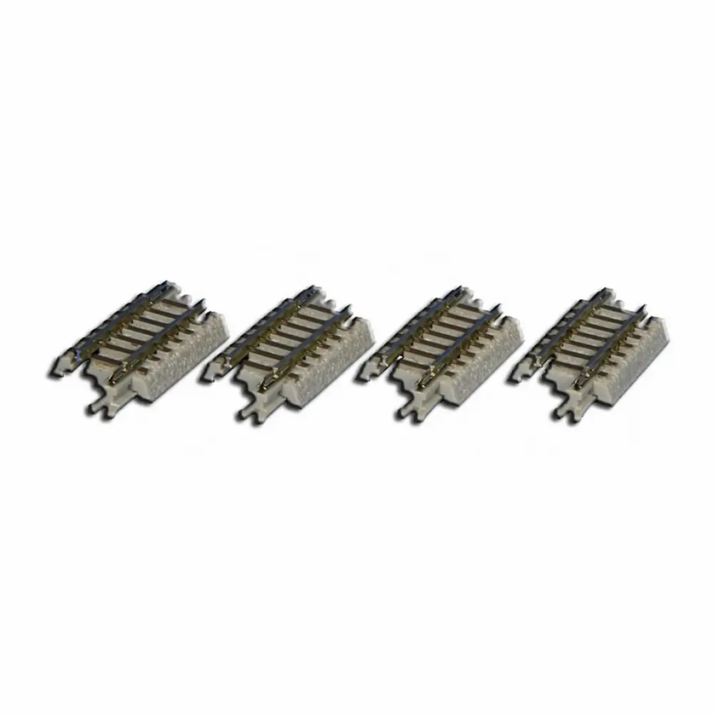 4 rails droits ballastés 25 mm code 60 - Rokuhan 7297030 - Z 1/220 - 2R